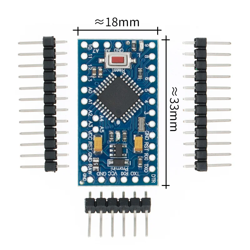 Tenstar Robot 10 шт. Pro Mini 328 Mini 3,3 В 8 м ATMEGA328 3,3 В/8 МГц/5 В/16 МГц для arduino - Цвет: 5V 16MHz