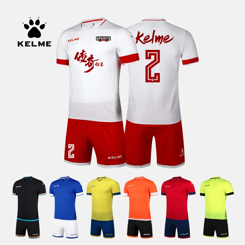 KELME Custom Men's Soccer Jerseys Football Uniform Men Training Suit Original Sportswear Team Jerseys Breathable Male K15Z203