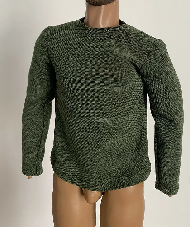 

1:6 Scale Stretch Long Sleeve Round Neck T-shirt Model for 12" Action Figures Dolls Toys