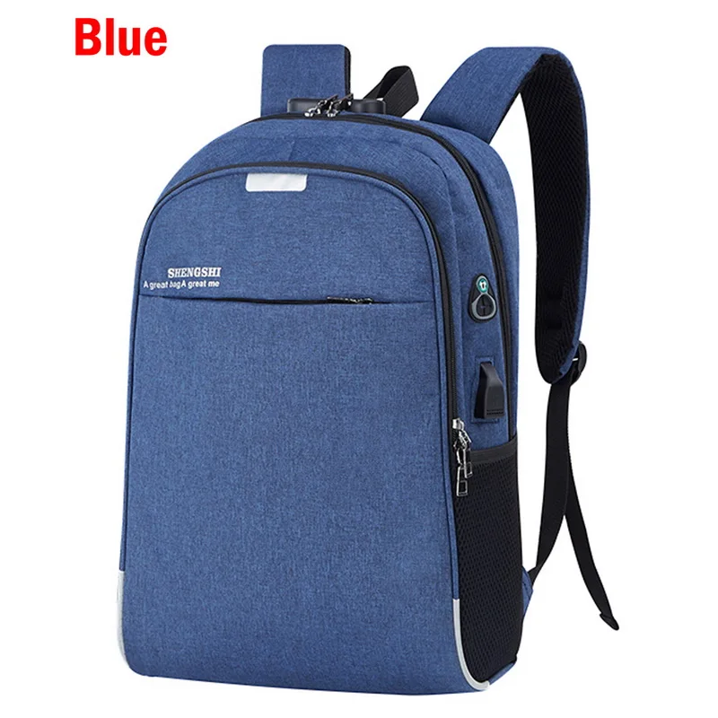 Puimentiua Laptop Usb Backpack School Bag Anti Theft Men For 16inch Backbag Travel Daypacks Male Leisure Backpack Mochila - Цвет: F