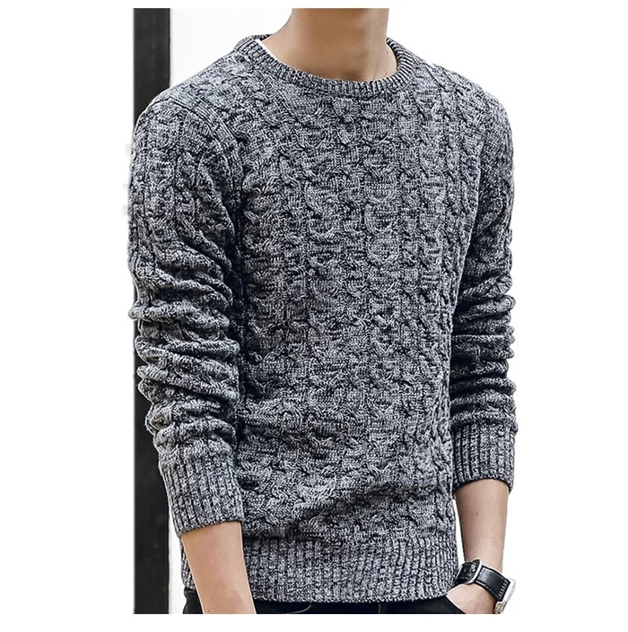 Новый мужской s свитер 2019 Новый Модный зимний свитер с круглым вырезом Мужской пуловер с длинным рукавом Повседневный мужской джемпер