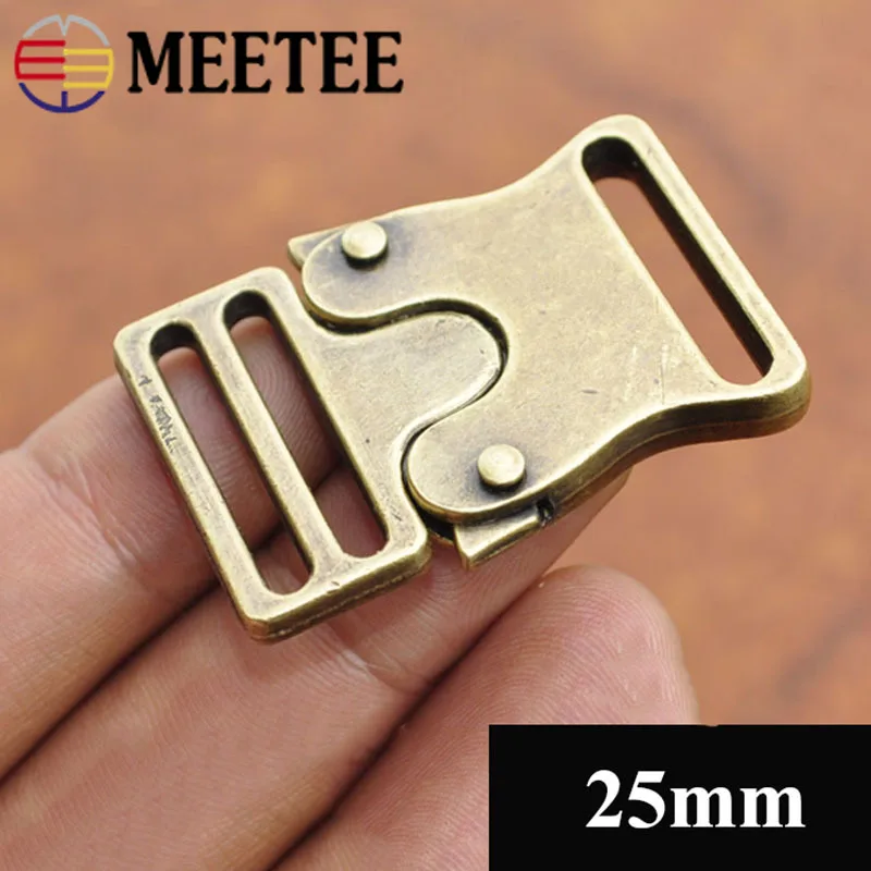 Meetee 2/5 шт ID 20/25/38 мм металлический Бронзовый быстросъемная Пряжка для собачьих ошейников рюкзак для прогулок Чемодан leatherCraft аксессуар