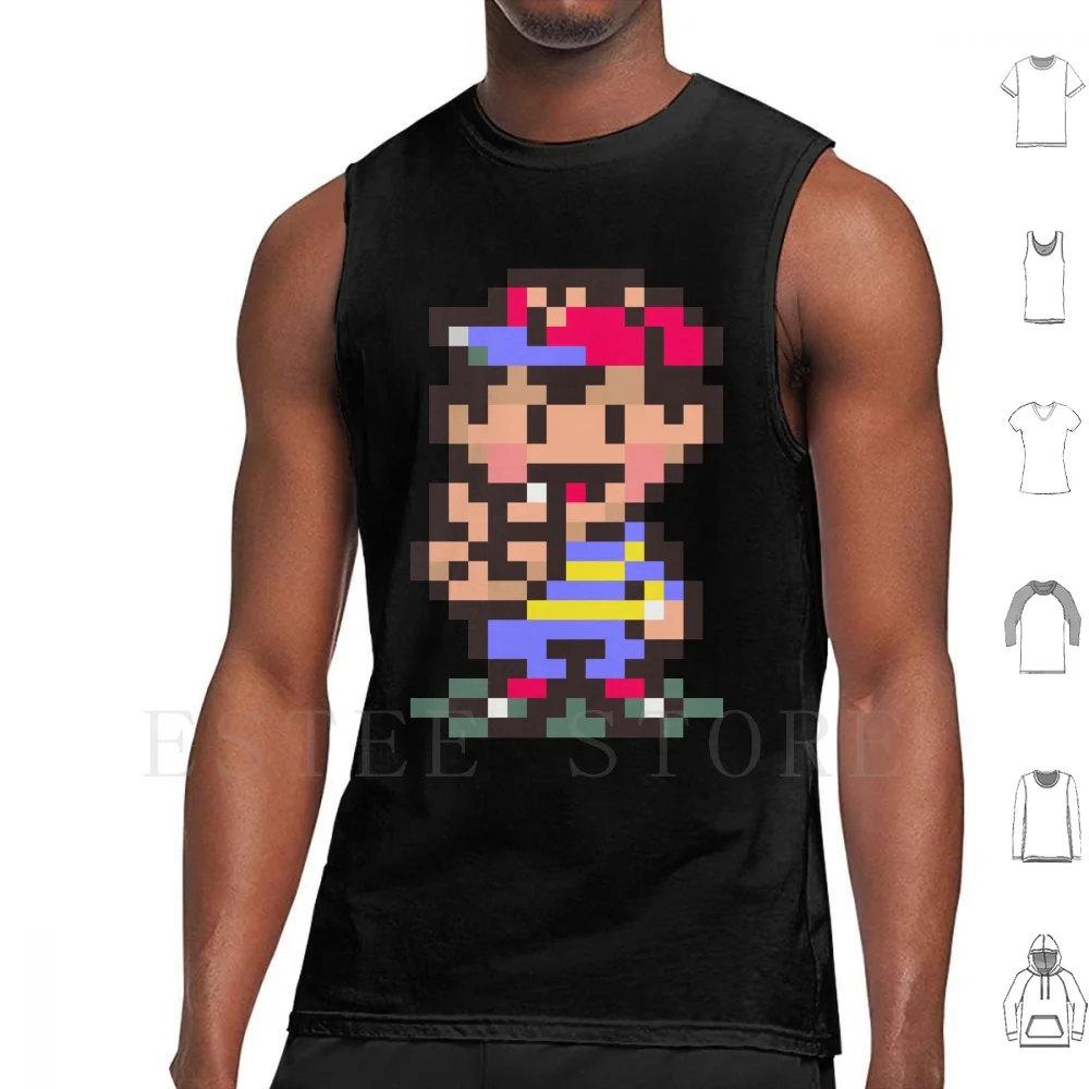 Ness-Earthbound Canotte Gilet Senza Maniche Ness Mother 2 Mother 2 Earthbound Super Smash Bros Videogioco Super Smash Bros