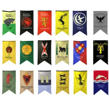 

70*125cm Home Decor Game and Animation Banner Flag House KTV Bar Stark Wall Hanging Flag Halloween Cosplay Party Decor
