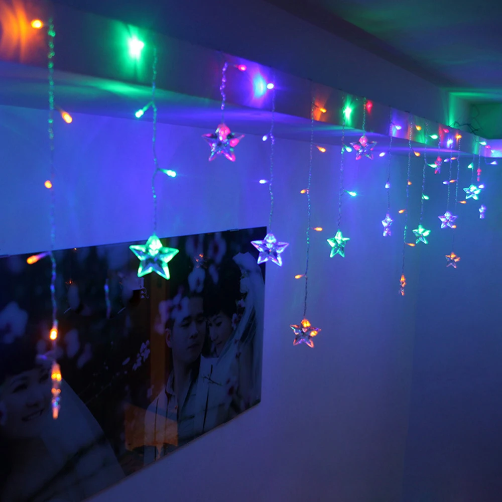 Christmas lights outdoor Led Curtain Lights Waterproof Christmas Light Star LED String lights Connectable Wave Fairy Light D35 Christmas lights outdoor Led Curtain Lights Waterproof Christmas Light Star LED String lights Connectable Wave Fairy Light D35
