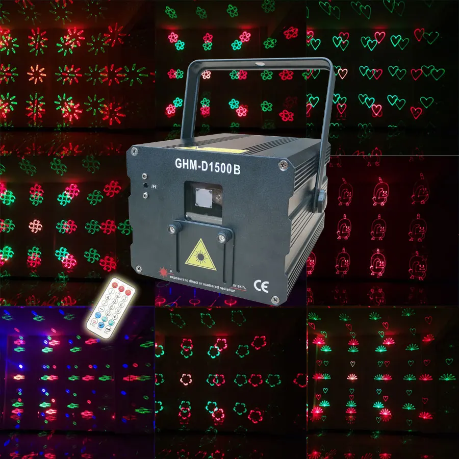ESHINY 1 Вт/1 5 Вт анимационные узоры сцсветильник RGB лазерный луч праздничный DJ
