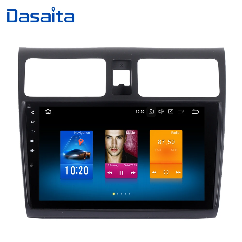 Автомобильный GPS плеер Dasaita 10 2 дюйма Android 9 0 Navi + 16 ГБ 4 ядра без DVD для Suzuki Swift 2005 2010|car