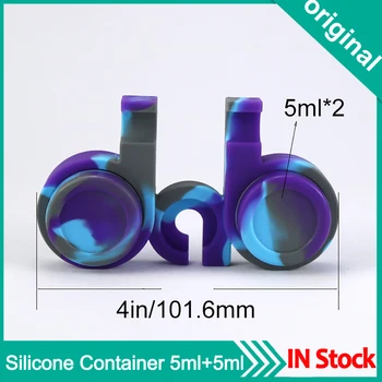 

Random Color 2*5ml Nonstick Silicone Container for Oil Wax Jar Dab Container Herb Stash Storage Box