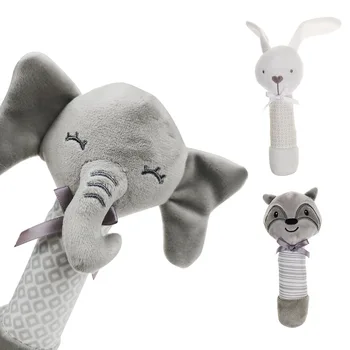 

Cartoon Animal Hand Bell Rattle Soft Rattle Toy Baby Rattle Mobiles Baby Toys Cute Plush Bebe Toys 0-12 Months