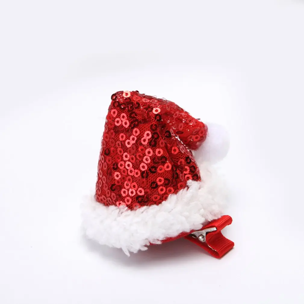 Рождественский Санта Клаус шапка заколка для волос Детская Милая заколка для волос вечерние украшения шпилька аксессуары - Цвет: 4