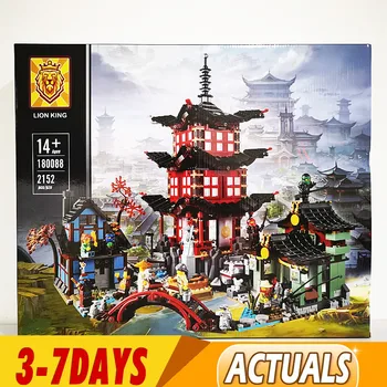 

IN STOCK DHL 06022 2150pcs Temple of Airjitzu Ninjag Thunder Swordsman Building Blocks Bricks Christmas Toys 70751 10427 89009