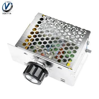 

AC 220V 4000W High Power Speed Governor SCR Speed Controller Electronic Voltage Regulator Governor Thermostat with Shell