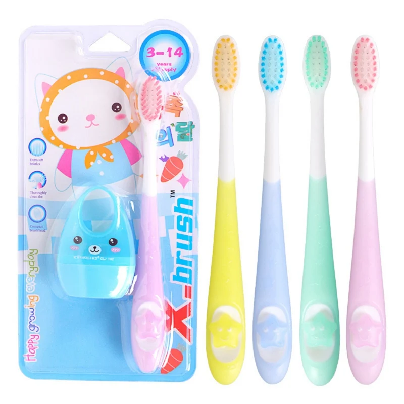 Baby Cute Cartoon Dinosaur Baby Toothbrush Kids Dental Oral Hygiene Care 3/4/5PCS/Set Soft Children Toothbrush