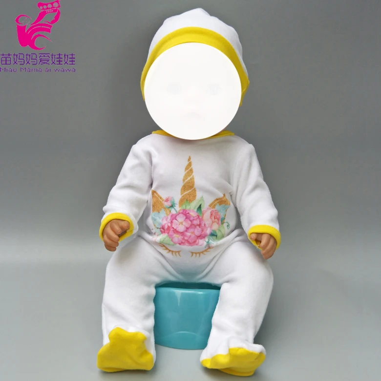 Кукольная одежда рисунками из мультфильмов Детские шортики Единорог комбинезон