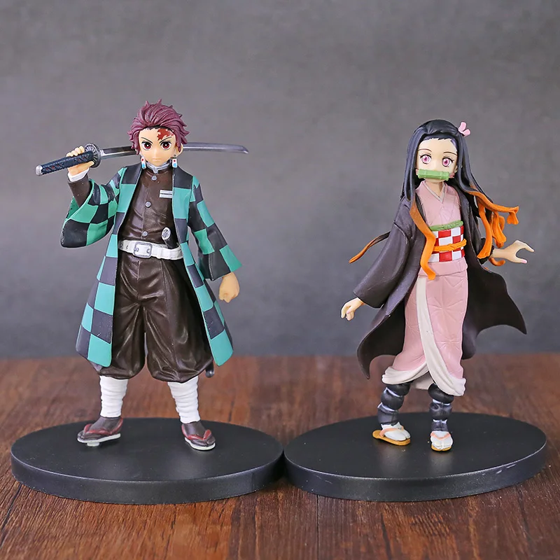 Аниме Demon Slayer Kimetsu no Yaiba Kamado Nezuko Kamado Tanjirou ПВХ фигурка коллекционные игрушки-модели Подарочные