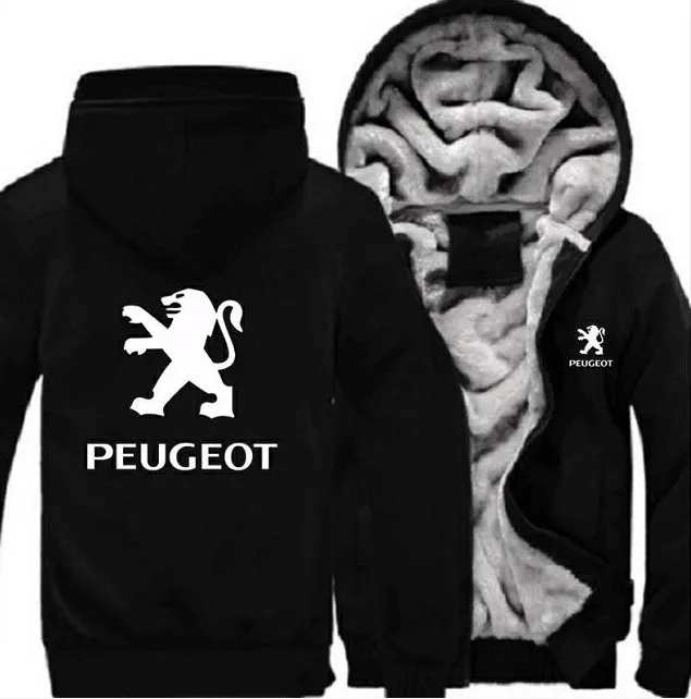 Новая зимняя мужская куртка на молнии с капюшоном, большие размеры, peugeot sweastshit, плюс бархатное утепленное пальто для мужской одежды