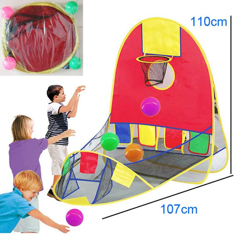 

Shooting tent indoor basketball mat toy sport for kids Children's tent shooting nets folding cartoon bobo ball pool starry sky