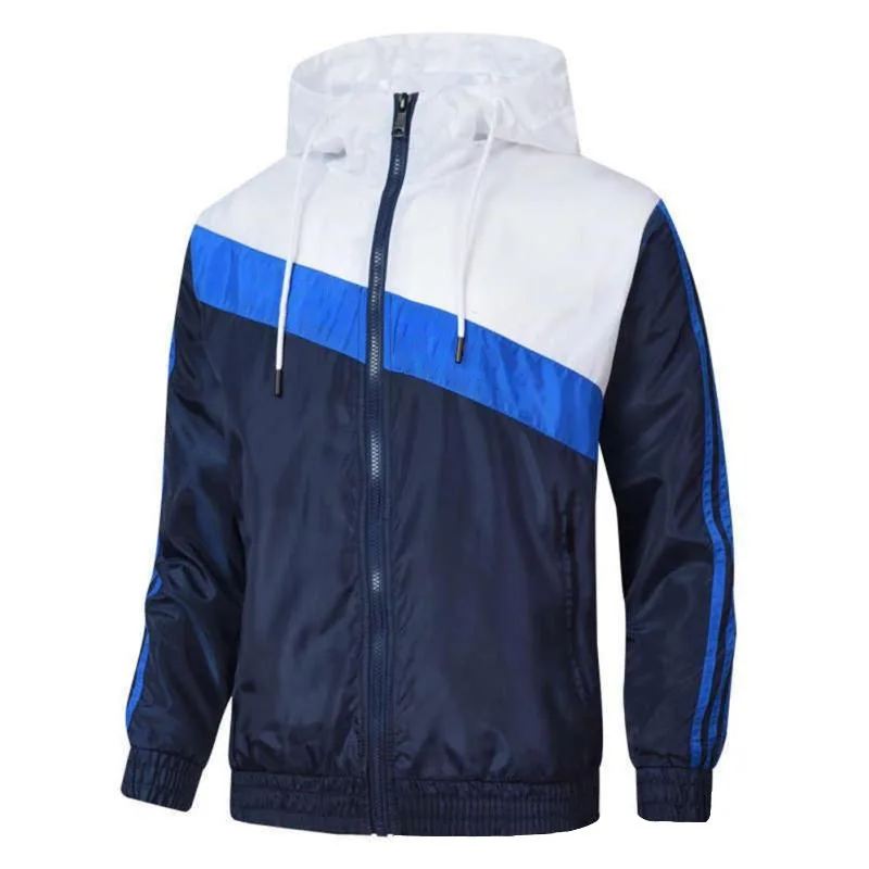 Chaqueta con capucha para hombre y mujer, chaqueta informal para correr, transpirable, con cremallera, bloque de color, novedad de primavera y otoño, gran oferta, 2021