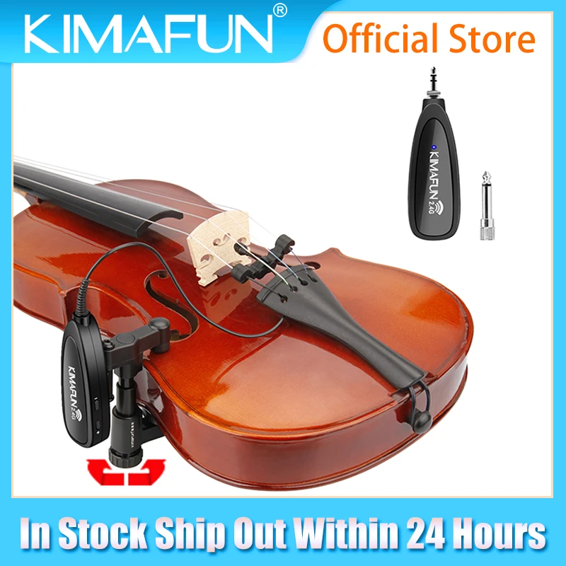 2.4G Professional Lapel Violin Condenser Microphone Music Instrument Microfone for Smartphone,Vlog Recording,Youtuber,PA Speaker