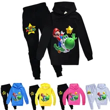 Супер худи Марио, Детские свитшоты, модная детская футболка с капюшоном, пальто для маленьких девочек, детская одежда, повседневная одежда для мальчиков