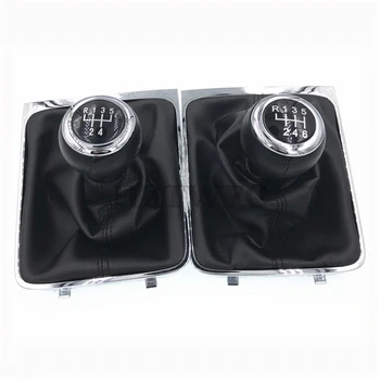 

High Quality 5 6 Speed Car Gear Shift Knob With Gaiter Boot Cover Frame For VW Passat B6 2005 2006 2007 2008 2009 2010 2011