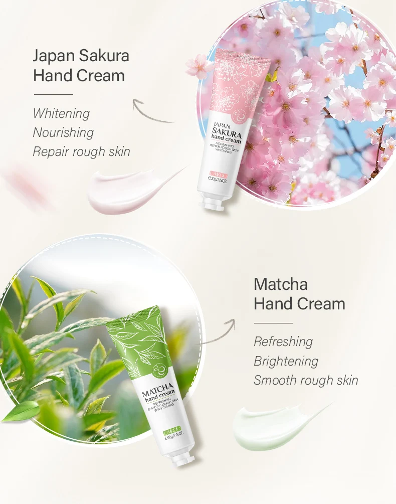 Shea Butter Camomile Matcha Japan Sakura Hand Cream Nourishing Brightening Moisturizing Hand Care 30g Korean Cosmetics Skin