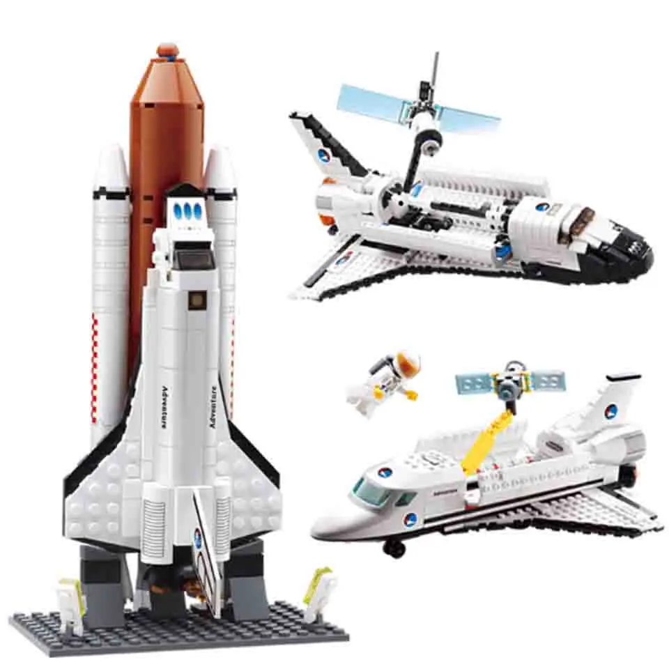 

194Pcs City Spaceport Space Shuttle Launch Center legoinglys Bricks Building Block Educational Toy Children Designer Block