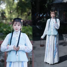 Синий Hanfu женские танцевальные костюмы с вышивкой, традиционное народное платье феи, одежда для певцов, праздничный наряд, одежда для выступлений DC3445