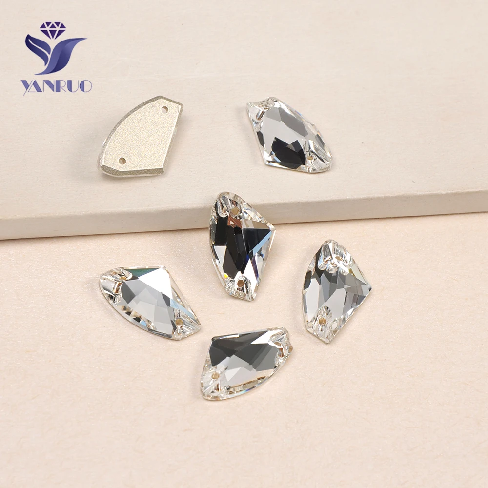 Crystal YANRUO 3256 Galactic AX Пришивные Бусины Стеклянные кристаллы, стразы аксессуары для платьев - Цвет: Crystal