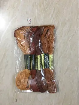 

8pcs/lot Similar Color Threads Cross Stitch Floss 6 Shares Embroidery Thread Sewing Skeins Craft For Handmade Accessories