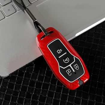 

Zinc Alloy+Silica Gel Car Key Case Cover For Ford Fusion Mondeo F-150 Explorer Edge 2015 2016 2017 2018 Protection Accessories