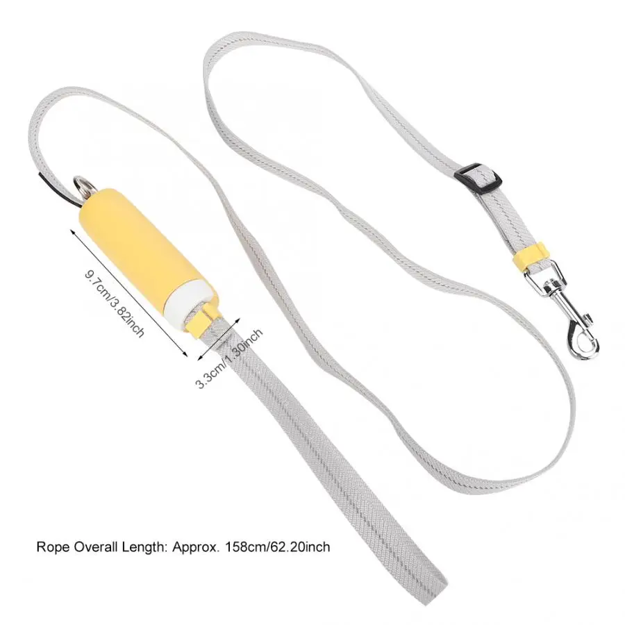 Yellow Durable Portable Multi-functional Adjustable Pet Pulling Leash Traction Rope for