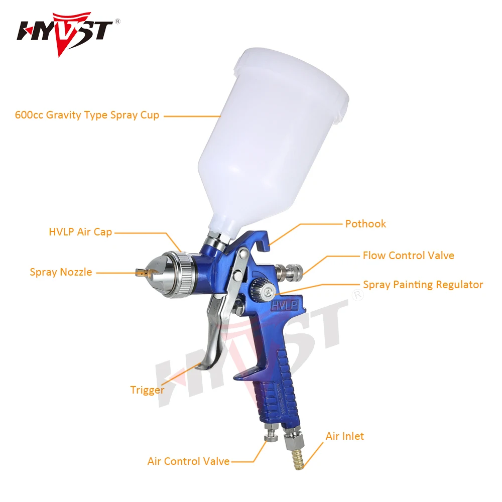 HVLP Air Spray Gun Sprayer Professional HVLP Spray Gun Mini AirPaint Spray Guns High pressure Airbrush For Painting CarAerograph