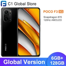 Original Global Version POCO F3 5G Smartphone 6GB 128GB  Snapdragon 870 Octa Core  6.67"120Hz E4 AMOLED Display 4520mAh Battery