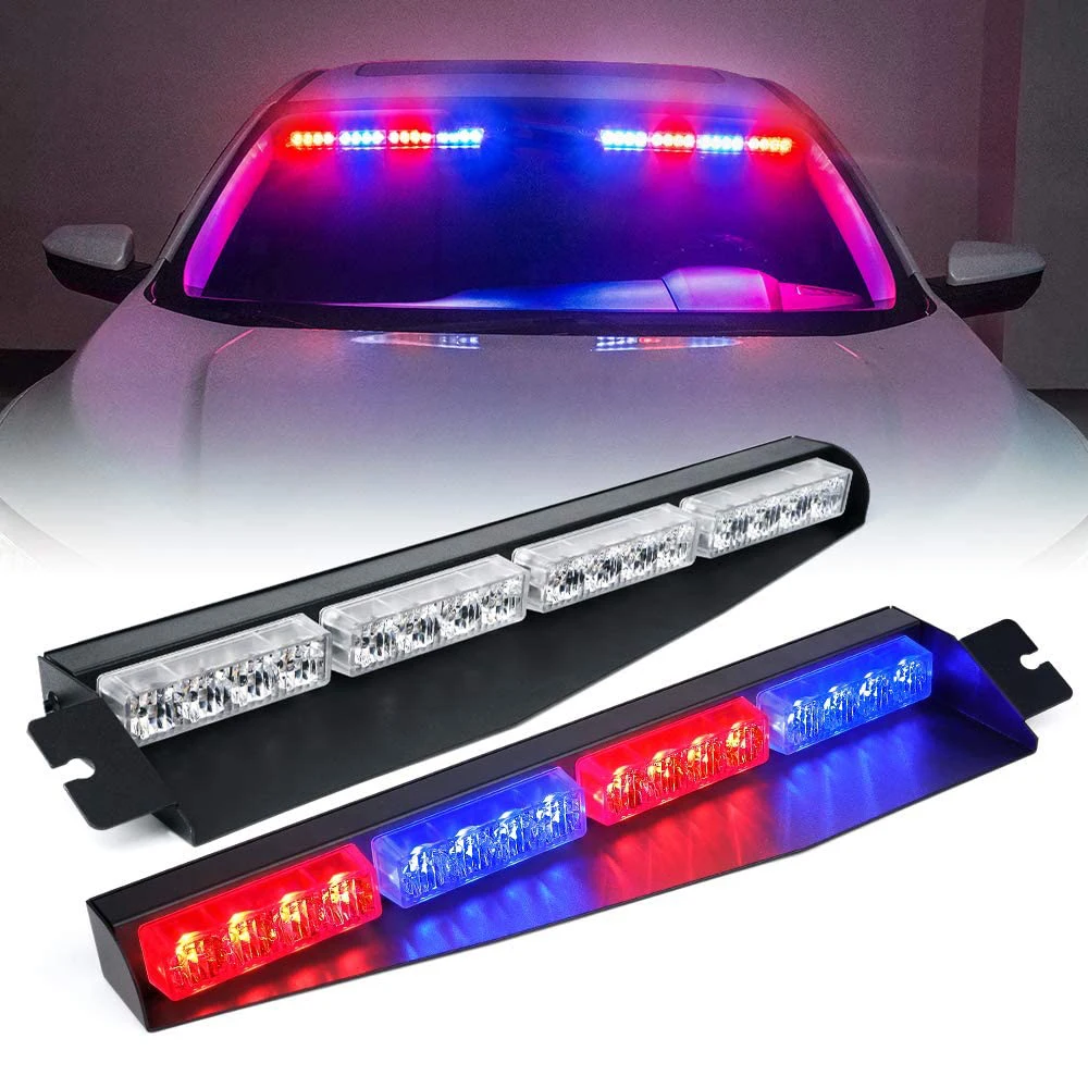 Snapklik.co : LED Eergency Dash Strobe Lights Bar W/Controller Front - View #11
