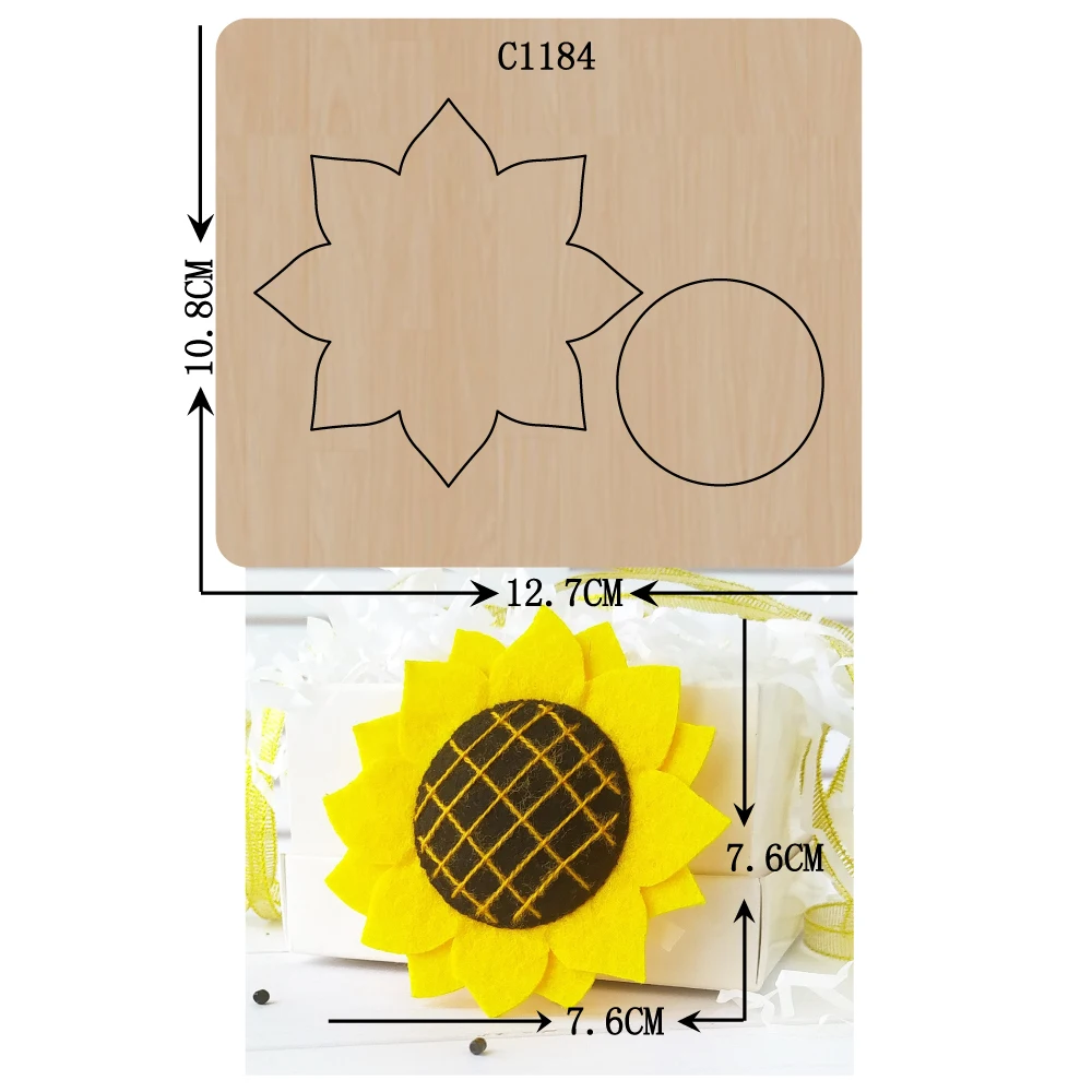 

New sunflower Wooden die Scrapbooking C-1184 Cutting Dies Multiple sizes