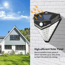 38 Светодиодный s Солнечный СВЕТОДИОДНЫЙ светильник водонепроницаемый датчик движения открытый светильник ing безопасность ночной Светильник Сад Двор buitenverlichting настенный светильник s