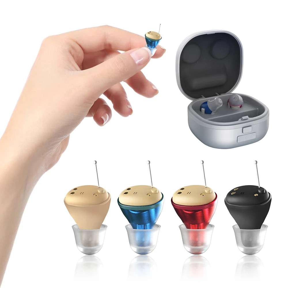 CIC High-End Invisible Hearing aid 4 Channel Digital Rechargeable Memory Function No-Noise Intelligent Deafness Hearing Aids