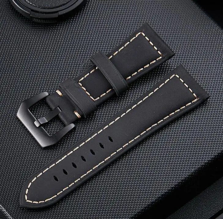 22 мм 20 мм 26 мм кожаный ремешок для Garmin Fenix 5/Forerunner 935 браслет для Garmin Fenix 5s 5X PLUS ремешок для часов - Цвет ремешка: Black