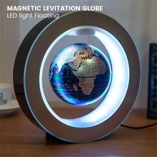 Lampa magnetyczna lewitujący globus mapa świata ozdoby do dekoracji biuro dekoracja wnętrz Globe nietypowe oświetlenie nauka modelu narzędzia tanie tanio CN (pochodzenie) LANDSCAPE Nowoczesne Z tworzywa sztucznego Round LED Floating Earth globe Maglev Globe Round Maglev Globe