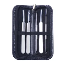 5 шт., инструмент для удаления акне из нержавеющей стали, инструмент для удаления угрей в носу, иглы для удаления черных точек, очиститель черных точек, набор для ухода за лицом LAMP04