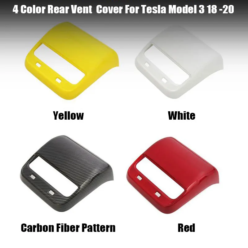 

For Tesla Model 3 2018-2019 Car Rear Air Vents Outlet Cover 4 Colors