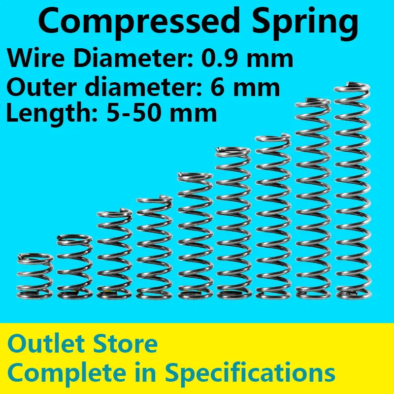 

Compressed Spring Rotor Pressure Spring Return spring Outlet Store Line Diameter 0.9mm, external diameter 6mm