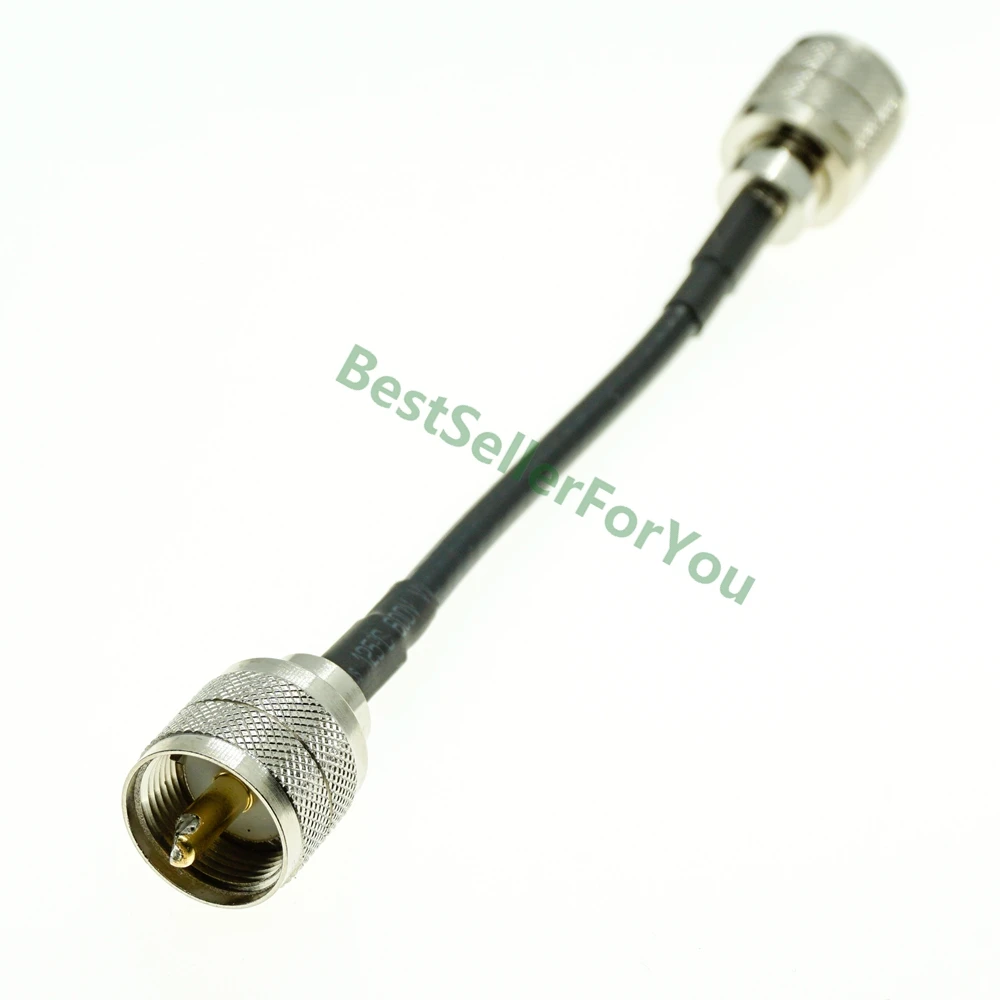 UHF Male Connector To UHF Male Connector PL259 PL-259 Plug CONNECTOR RF Pigtail Jumper RG58 Cable afbeelding