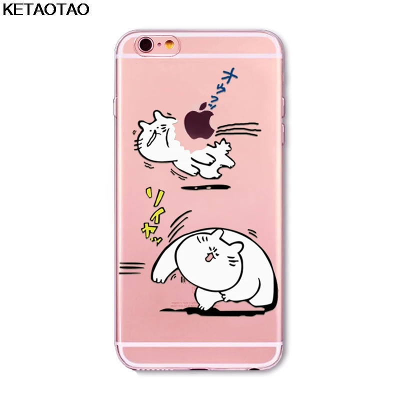 Серый KETAOTAO милый мультяшный чехол для телефона s для iPhone 4S 5C 5S 6 6S 7 8 Plus XR XS Max чехол кристально чистый мягкий TPU чехол s - Цвет: Серый