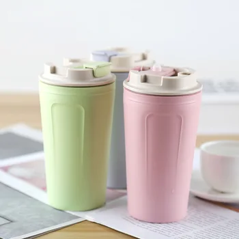 

420ml High Quality Bamboo Fiber Coffee Mug Leak-Proof Travel Cup With Lid BPA Free