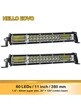 A barra conduzida 11 polegadas 21 inch conduziu a luz clara do trabalho da barra para conduzir o caminhão 4x4 do trator do carro do barco offroad suv atv 12v 24v fora da estrada