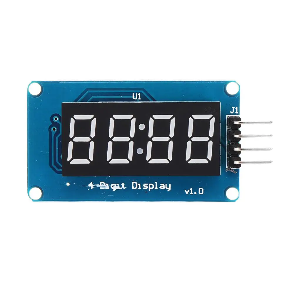 

1pcs TM1637 4 Bits Digital LED Display Module For arduino 7 Segment 0.36Inch Clock RED Anode Tube Four Serial Driver Board Pack