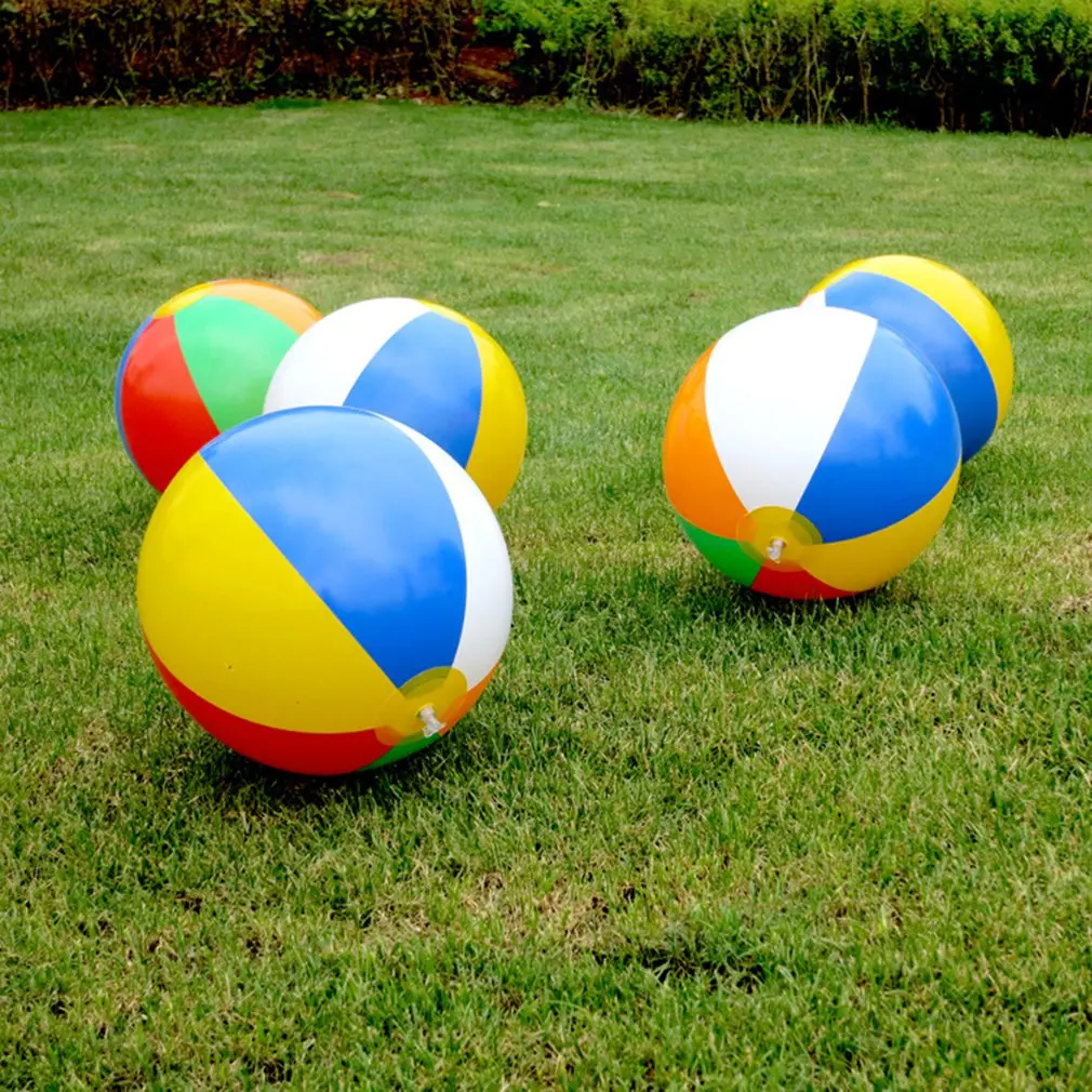 30 см цветной надувной шар детский игровой водный поло 6 цветов пляжный игрушечный мяч пляжный мяч цветной