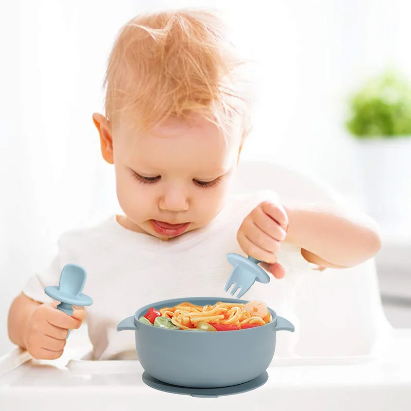 Baby Feeding Bowl  Kids Silicone Tableware Suction Bowl BPA Free High Quality Silicone Kids Toddler 6